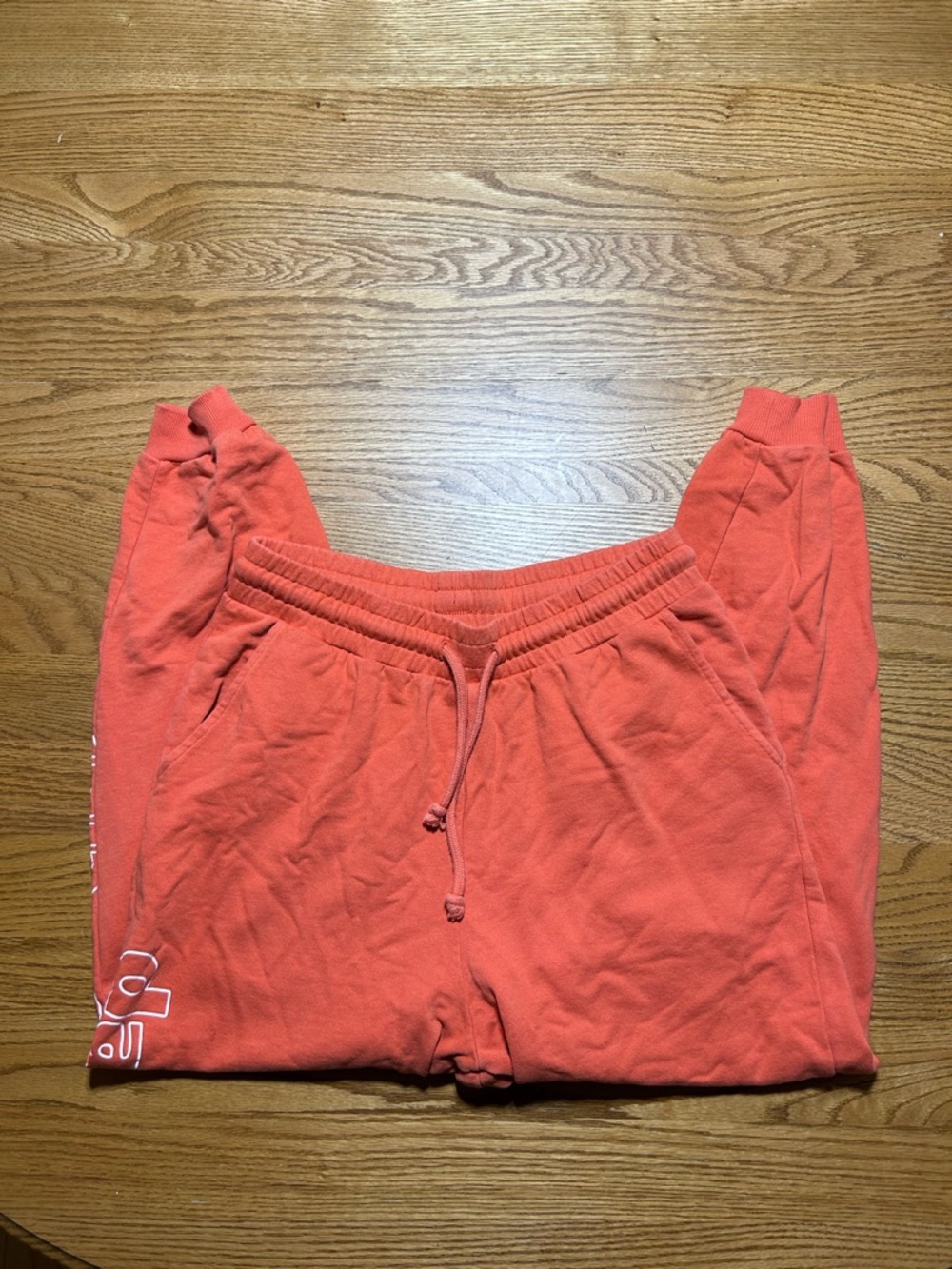 ASOS Design Orange Daysocial Tee and Jogger Set Size Small - Picture 5 of 9